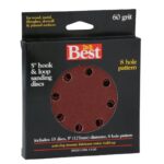 Do it Best 5 In. 60-Grit Sanding Disc with Hook & Loop Backing (15-Pack)