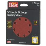 Do it Best 5 In. 120-Grit Sanding Disc with Hook & Loop Backing (15-Pack)