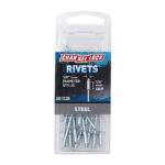 Channellock 1/8 Inch Diameter x 1/4 Inch Grip Steel Rivet 20Pk