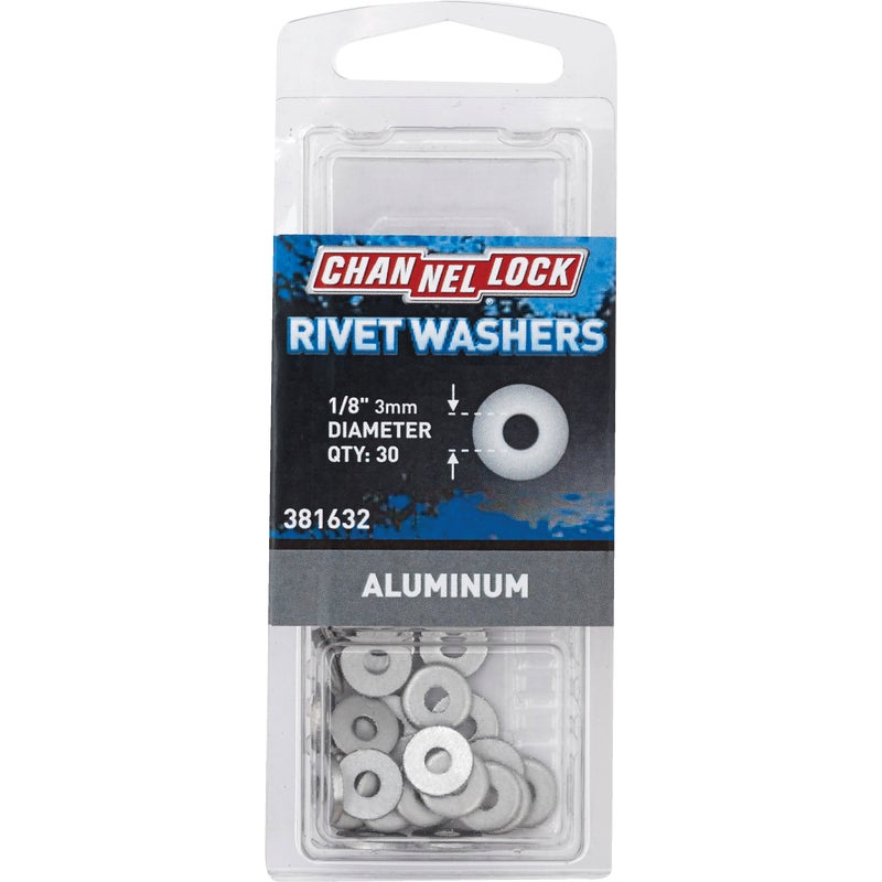 381632.jpg Channellock 1/8 in. Aluminum Rivet Washer (30-Pack) - Image 1