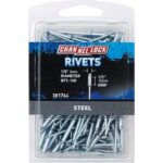 Channellock 1/8 In. Dia. x 1/2 In. Grip Steel Multigrip POP Rivet (100-Pack)