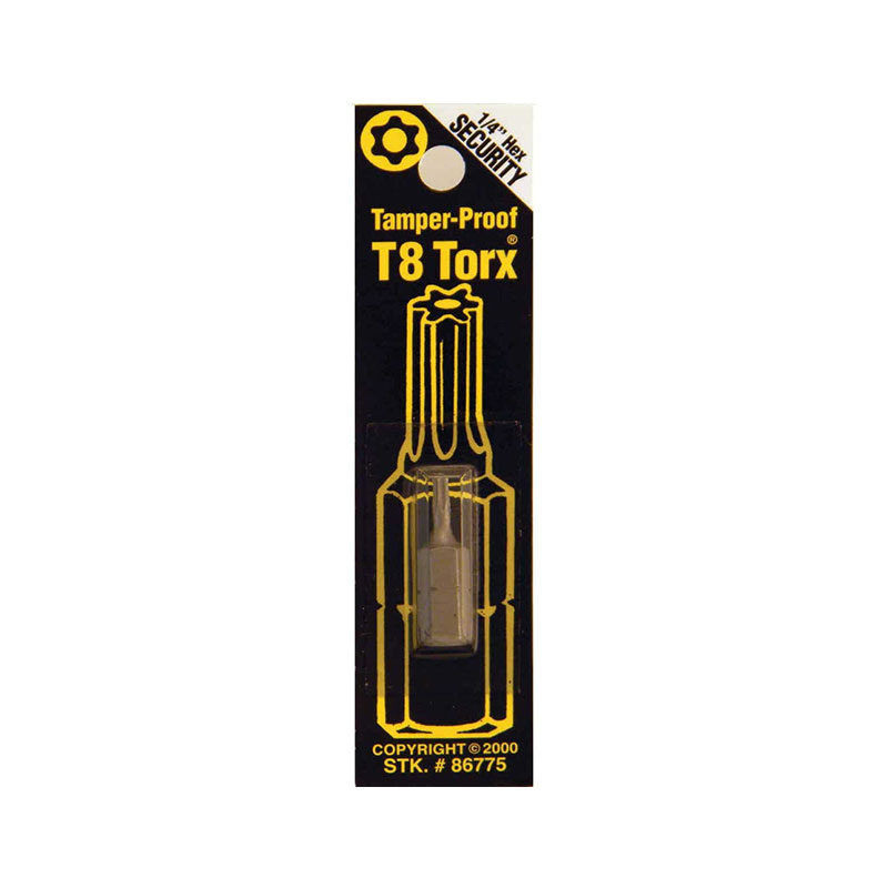 397164.jpg Best Way Tools T8 Tamperproof Torx Security 1/4 Inch Hex Screwdriver Bit - Image 1
