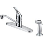 Home Impressions Single Handle Lever Kitchen Faucet with Side Spray, Chrome