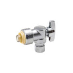 ProLine 1/2 Inch PF x 3/8 Inch Brass Push Angle Valve