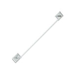 Decko Diamond Bar Design 18 Inch Chrome Towel Bar