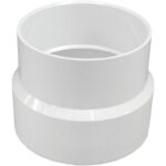 Charlotte Pipe 4" x 4" Hub Schedule 40 DWV PVC Adapter Coupling