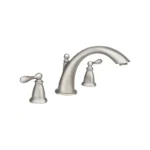 Moen Caldwell 2-Handle Lever Widespread Roman Bathtub Faucet Spot Resist Brushed Nickel