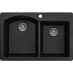 Karran Double Bowl Deep Black Quartz Kitchen Sink