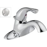 Delta Classic Chrome 1-Handle Lever 4 In. Centerset Bathroom Faucet with Pop-Up