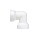 Keeney Insta-Plumb 1-1/2 Inch White Plastic 90 Degree Coupling Elbow
