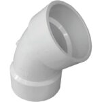 Charlotte Pipe 3" Schedule 40 45 Deg. PVC Elbow (1/8 Bend)