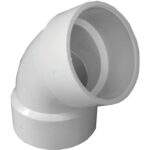 Charlotte Pipe 3" Schedule 40 60 Deg. DWV PVC Elbow (1/6 Bend)
