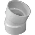 Charlotte Pipe 3"  Hub x Hub Schedule 40 22-1/2 Deg.PVC Elbow (1/16 Bend)