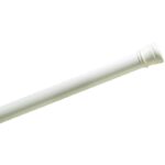 Zenith Straight Adjustable Tension Shower Rod in White
