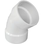 Charlotte Pipe 4" Schedule 40 45 Deg. PVC Elbow (1/8 Bend)