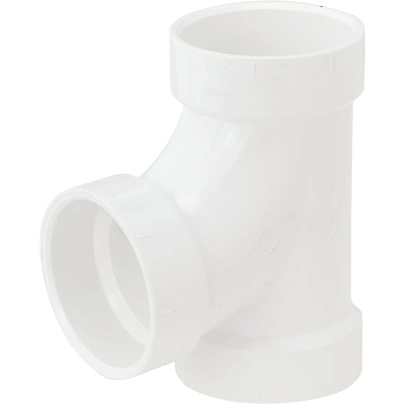 409169.jpg Charlotte Pipe 4" Schedule 40 Sanitary PVC Tee - Image 1