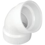 Charlotte Pipe 2" Schedule 40 60 Deg. DWV PVC Elbow (1/6 Bend)