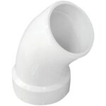 Charlotte Pipe Schedule 40 45 Deg. DWV PVC Street Elbow (1/8 Bend)