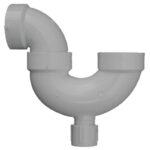 Charlotte Pipe 1-1/2 In. White PVC P-Trap with Cleanout