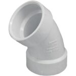 Charlotte Pipe Schedule 40 45 Deg. Sanitary DWV PVC Elbow