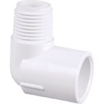 Charlotte Pipe 1/2 In. Slip x Male Schedule 40 90 Deg. Street PVC Elbow (1/4 Bend)