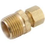 Anderson Metals 1/2" x 3/8" Brass Male Union Compression Adapter