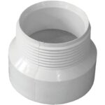 Charlotte Pipe 1-1/2" Hub x 1-1/2" MIP Schedule 40 DWV PVC Adapter