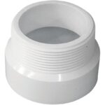 Charlotte Pipe 2" Hub x 2" MIP Schedule 40 DWV PVC Adapter