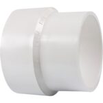 Charlotte Pipe 4" x 3" Hub Schedule 40 DWV PVC Adapter Coupling