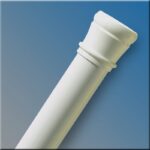 Zenith Straight 24" To 40" Adjustable Tension Shower Rod in White