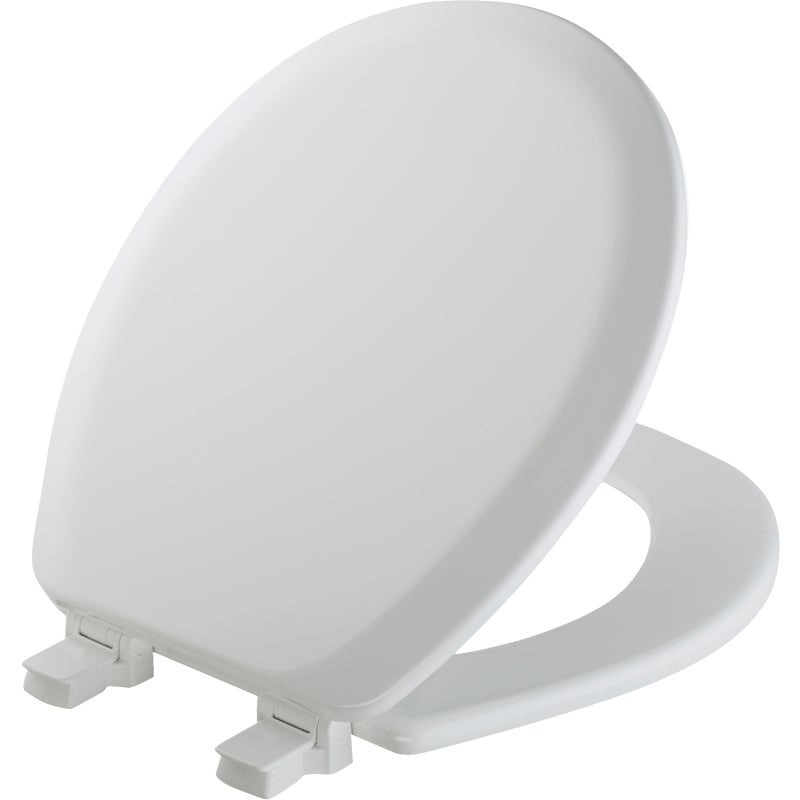 450820.jpg Mayfair Advantage Round Closed Front White Wood Toilet Seat - Image 1