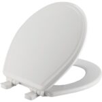 Mayfair Kendall Round Closed Front White Enameled Wood Toilet Seat