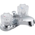 Home Impressions Chrome 2-Handle Knob Bathroom Faucet with Pop-Up