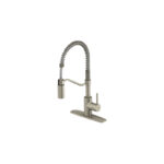 Home Impressions Single Handle Lever Commercial Pull-Down Kitchen Faucet, Brushed Nickel