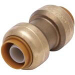 SharkBite 1/2" Push-to-Connect Straight Brass Coupling