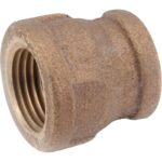 Anderson Metals 1/2" x 3/8" Threaded Reducing Brass Coupling