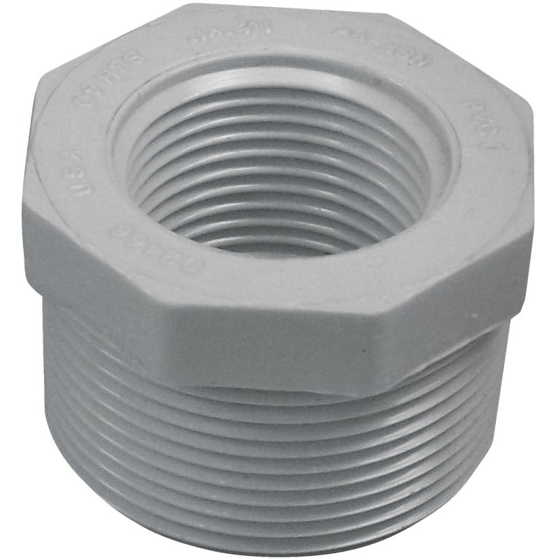 471496.jpg Charlotte Pipe 1-1/2 In. MPT x 1 In. FPT Schedule 40 PVC Bushing - Image 1
