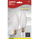 25W 2PK FROST CAND BULB