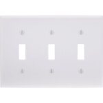 WHT 3-TOGGLE WALL PLATE