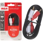 RCA Stereo Audio Cable, Black 10Ft.