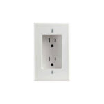 Leviton 15A White Recessed 5-15R Duplex Outlet