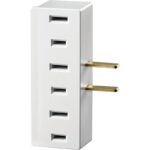Leviton White 15A 3-Outlet Tap