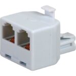 RCA 2-Line Phone Splitter, White
