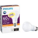 Philips 60W Equivalent Soft White A19 Medium LED Light Bulb (4-Pack)