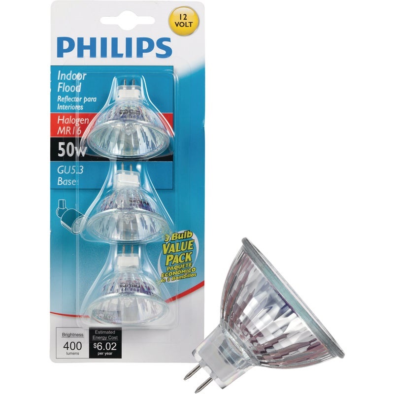 501867.jpg 3PK 50W MR16 HAL BULB - Image 1