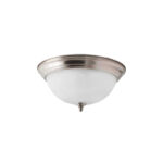 Home Impressions 13 Inch Brushed Nickel Incandescent Flush Mount Ceiling Light Fixture