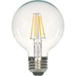 Satco 40W Equivalent Warm White LED Decorative Globe Light Bulb