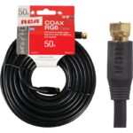 RCA RG6 Coaxial Cable, Black 50Ft.