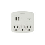 Woods 2-USB/3-Standard Outlets 2.4A/15A White Surge Tap