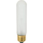 Satco 40W Frosted Medium Base T10 Incandescent Tubular Appliance Light Bulb